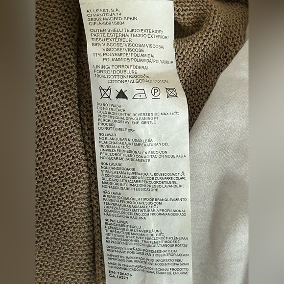 Hoss Intropia Button Front Sweater Dress Fully Lined Retro Women XS Grannycore - Picture 11 of 11